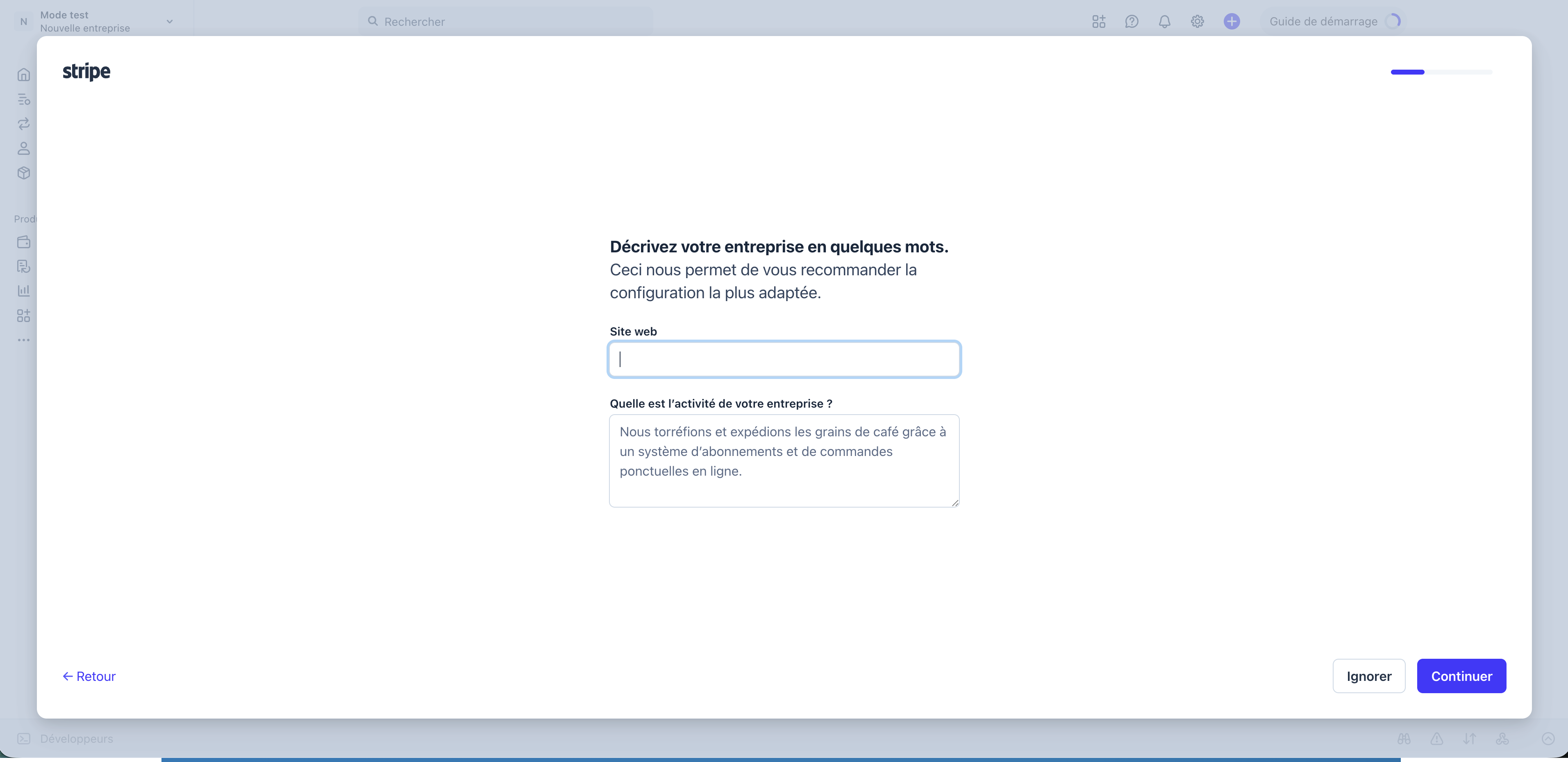 Image de connexion stripe