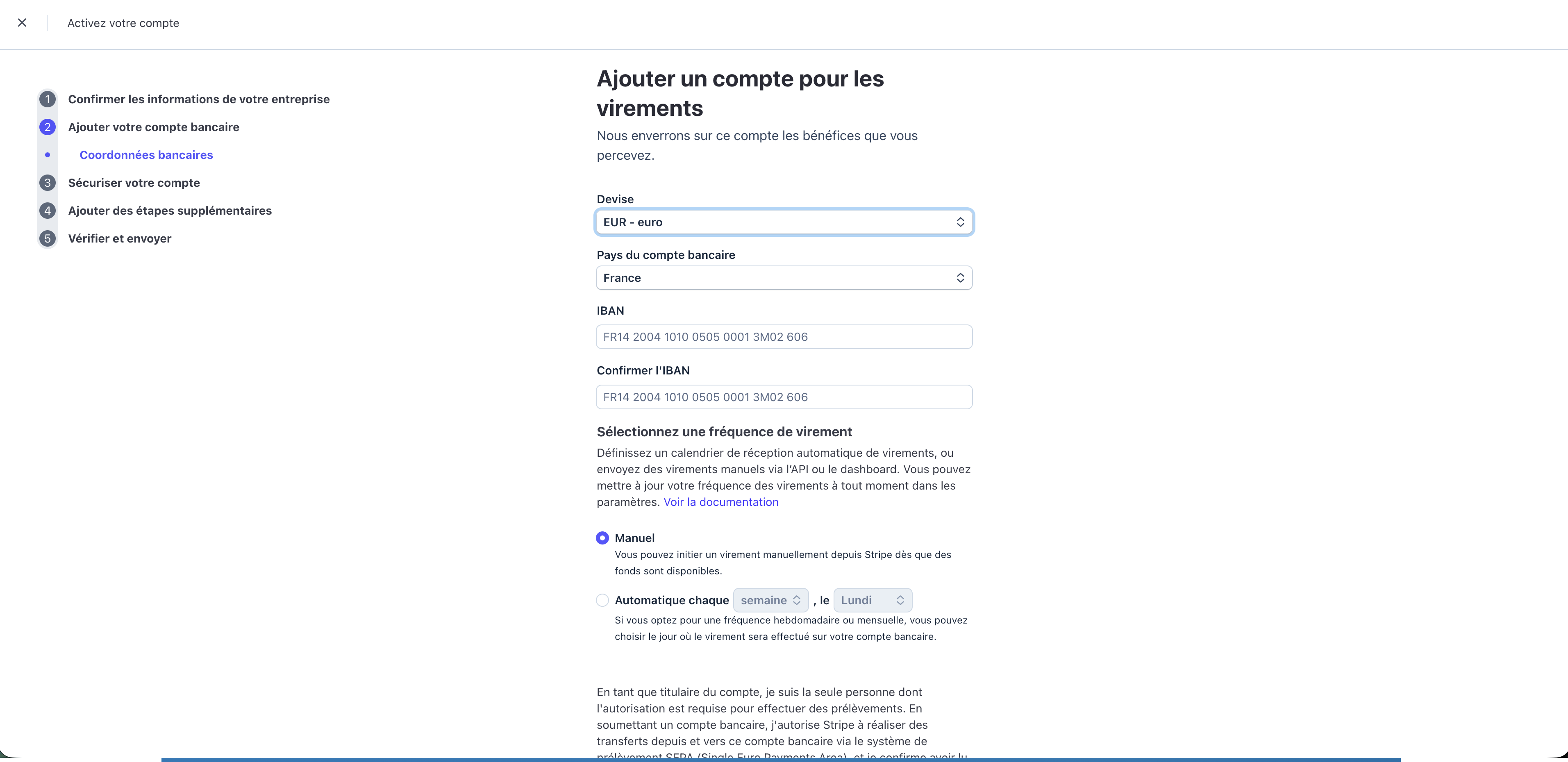 Image d'information entreprise stripe