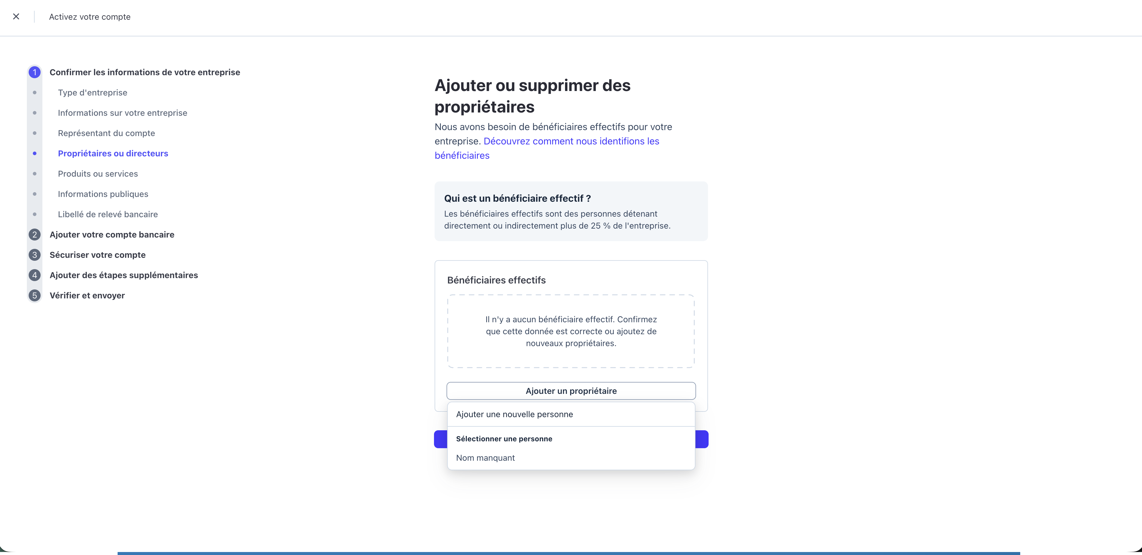 Image d'information entreprise stripe