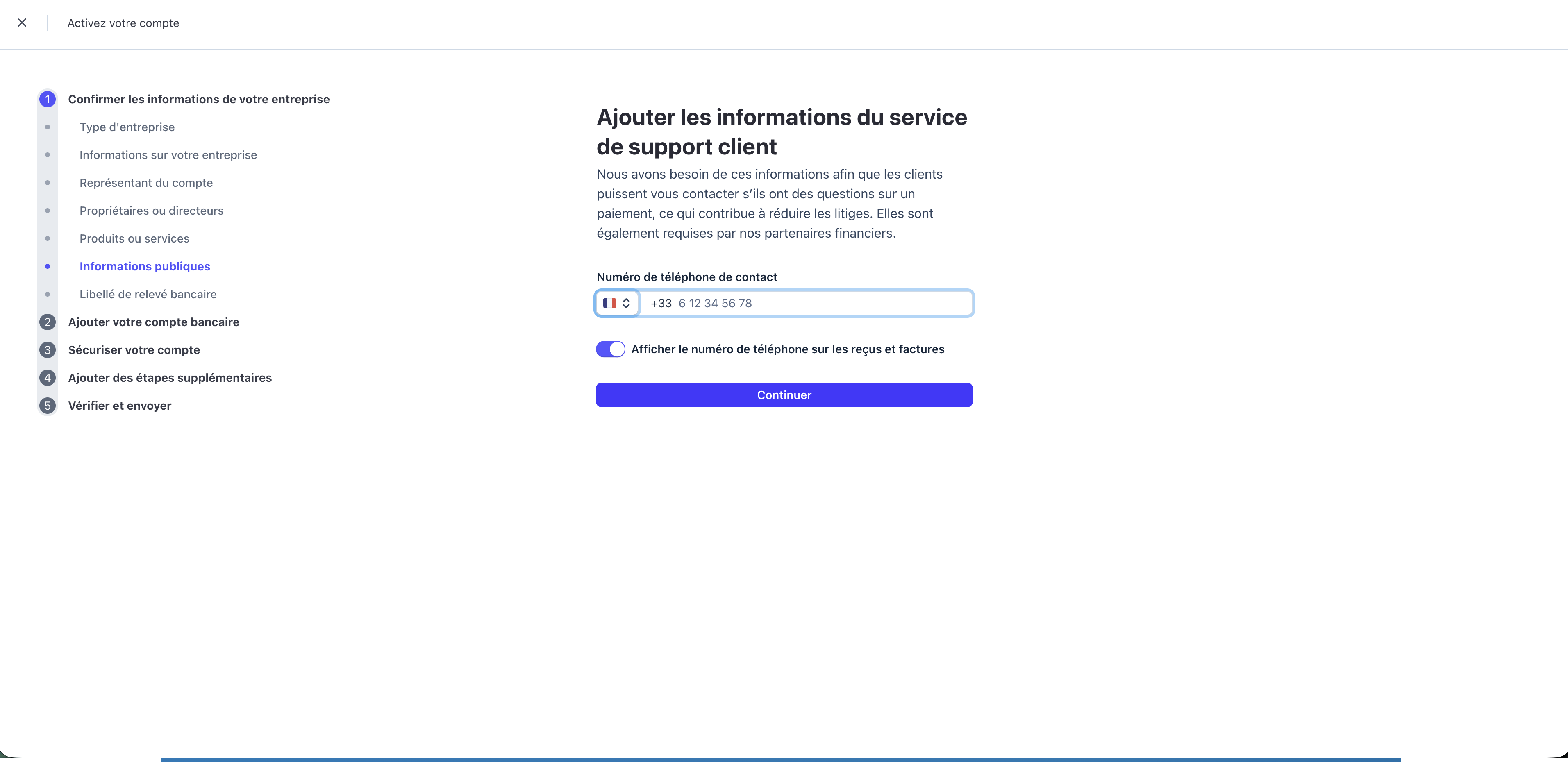 Image d'information entreprise stripe