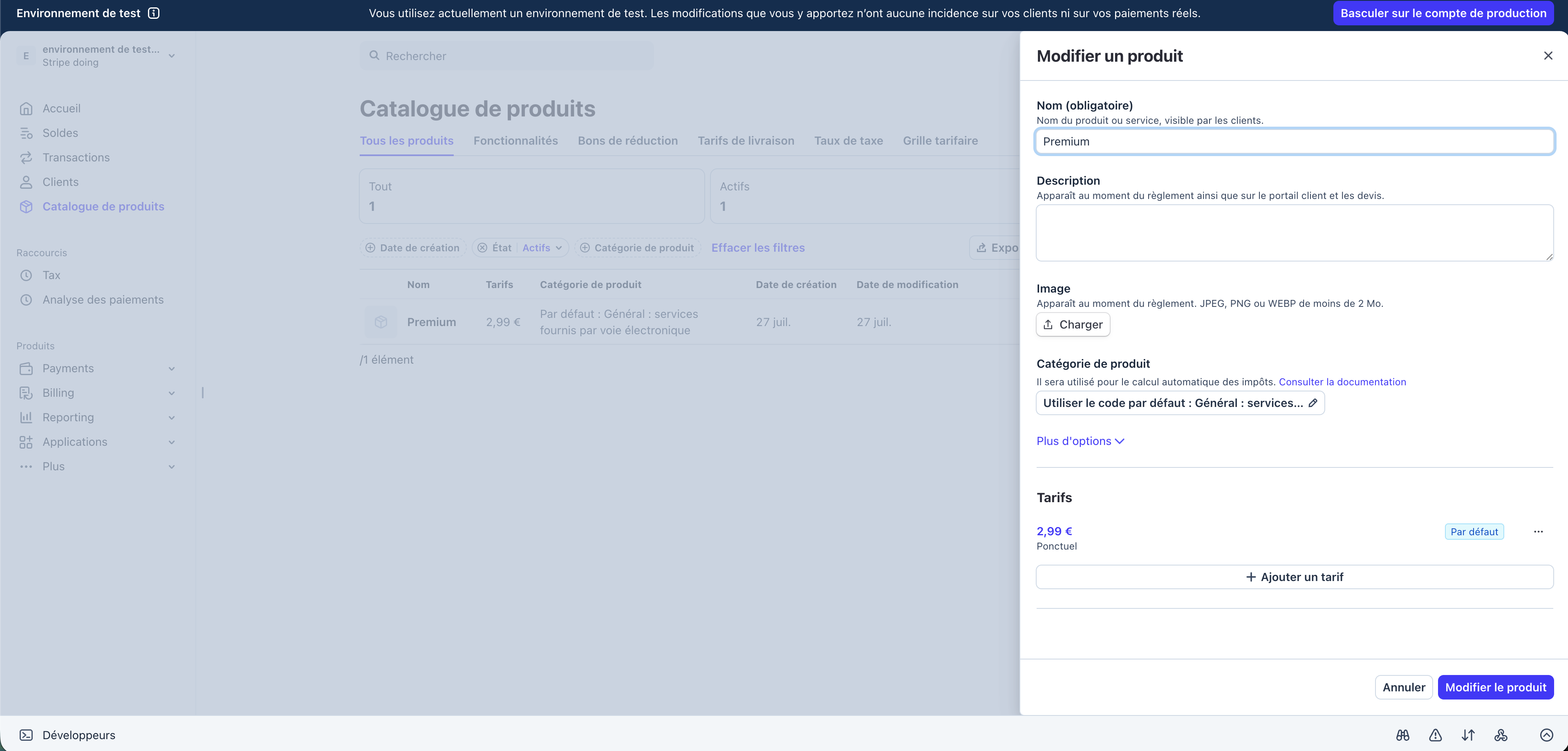 Image produit stripe